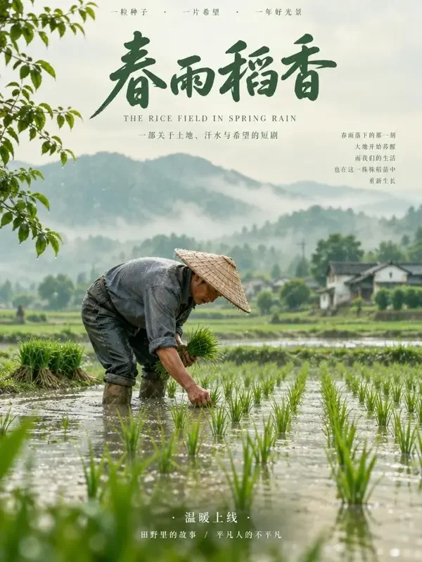《春雨润田》- 黄果短剧乡村励志短剧封面